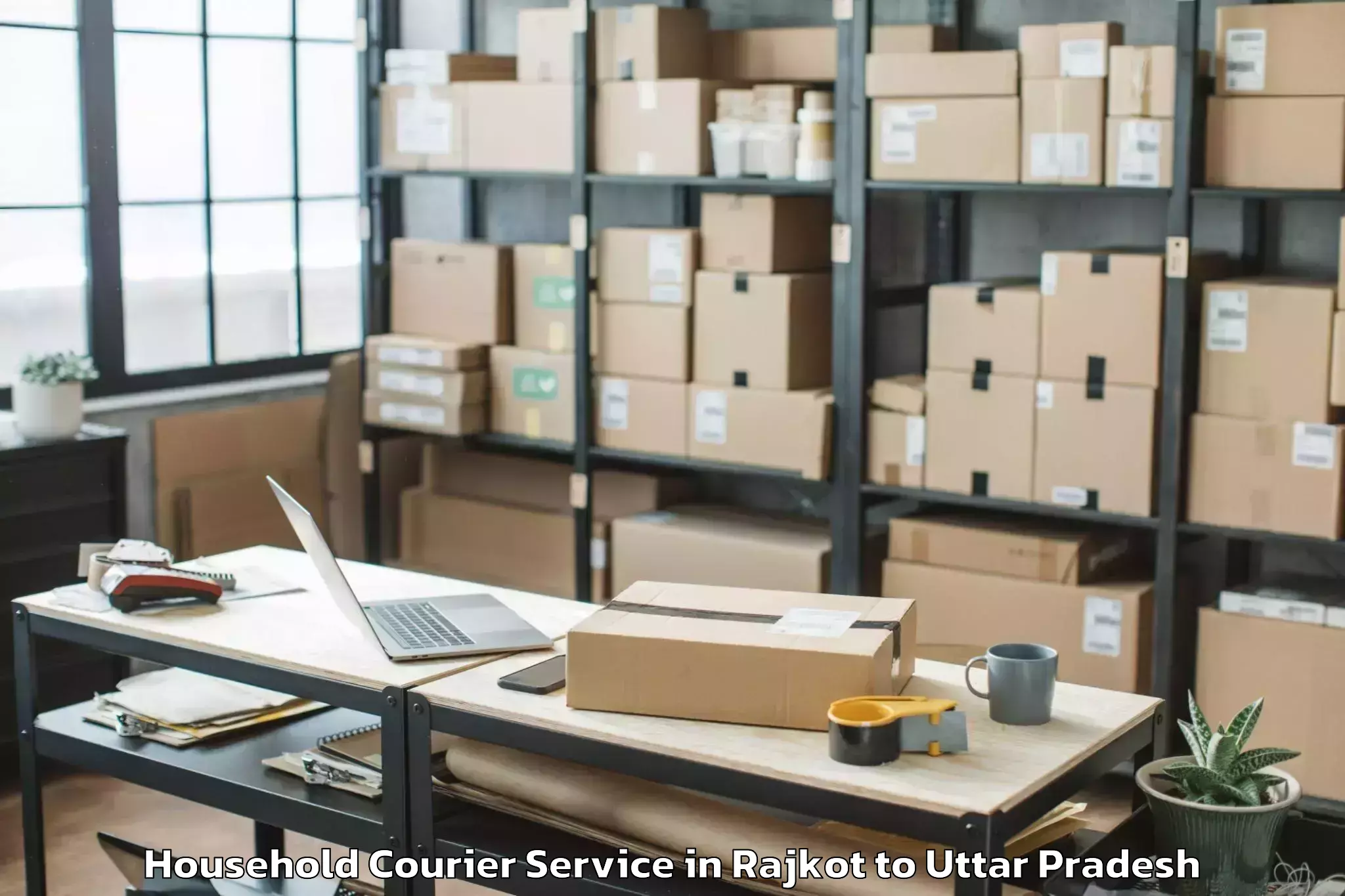 Rajkot to Aligarh Muslim University Household Courier